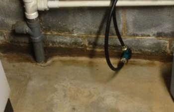 Water installation in the basement